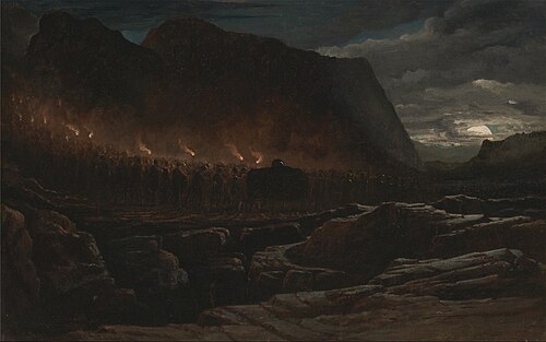 A Mountain Chieftain's Funeral, 1848, Francis Danby
