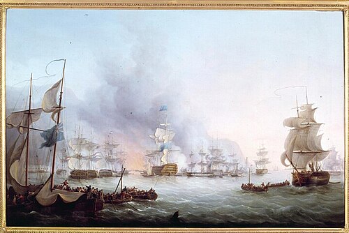 Het bombardement van Algiers, 27 augustus 1816, 1818, Johannes Christiaan Schotel