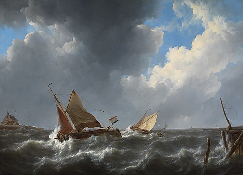 Rough seas, 1833, Johannes Christiaan Schotel