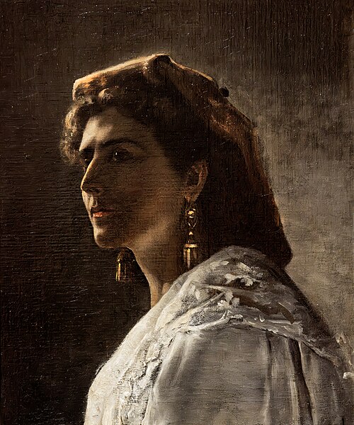 Portrait of a woman, 1885, Eleuterio Pagliano