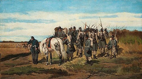 Infantry halt, 1856, Giovanni Fattori