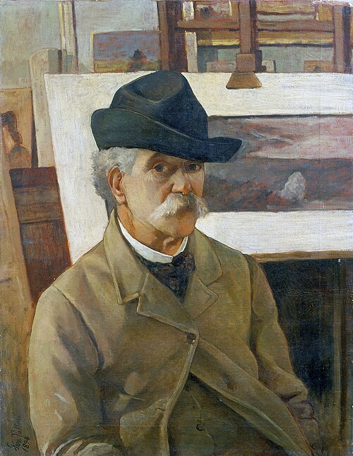 Self-portrait at the easel, 1894, Giovanni Fattori