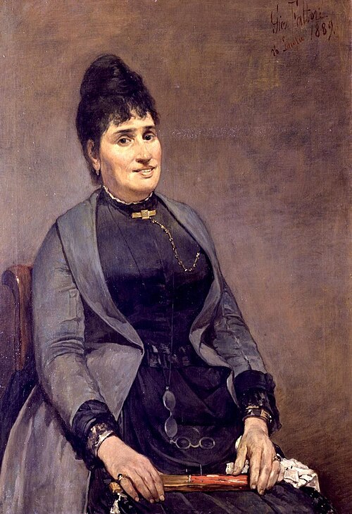 Portrait of the artist's second wife, 1889, Giovanni Fattori
