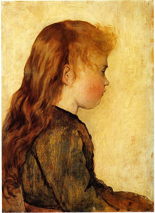Portrait d'une jeune fille, 1882, Giovanni Fattori
