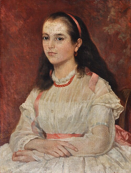 Portrait of Augusta Cecchi Siccoli, 1866, Giovanni Fattori