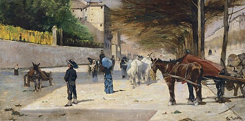 Viale Principe Amedeo, Florence, 1881, Giovanni Fattori