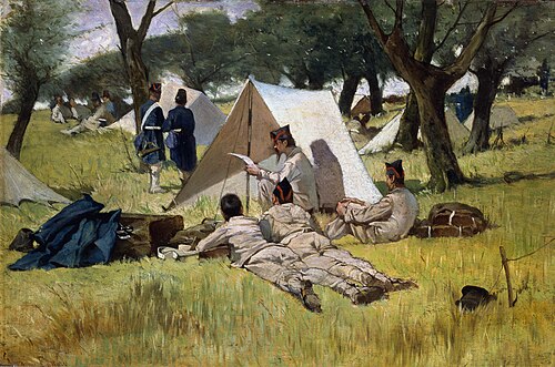 Bivouac, 1873, Giovanni Fattori