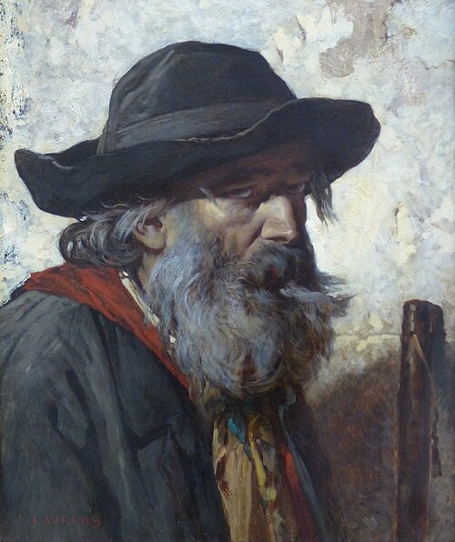 Tête d'étude, 1850, Jules Laurens