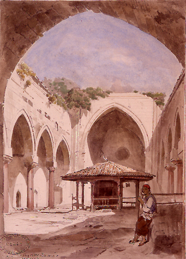 La Côte de ma Mer Noire, la cour du medrese de Süleyman Pervane, 1901, Jules Laurens