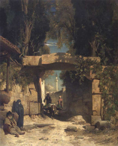 À la porte d'une ville d'Asie mineure, 1901, Jules Laurens
