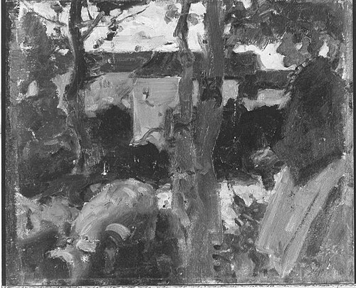 Alte Frau mit Schwein, 1895, Arthur Langhammer