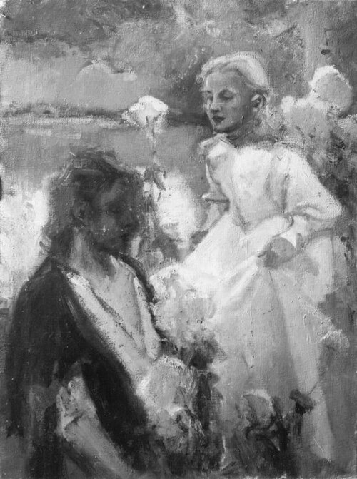 Zwei Mädchen, 1895, Arthur Langhammer