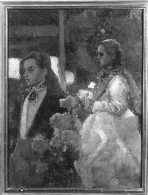 Zwei Mädchen, 1900, Arthur Langhammer