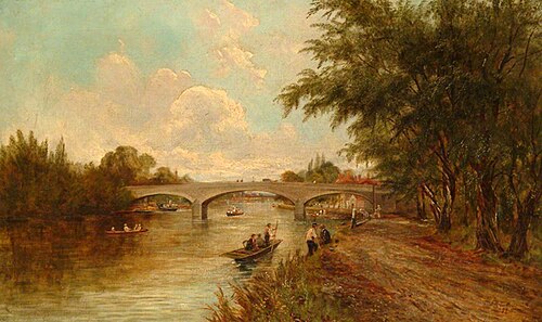 Staines Bridge, Surrey, 1879, Arthur Melville