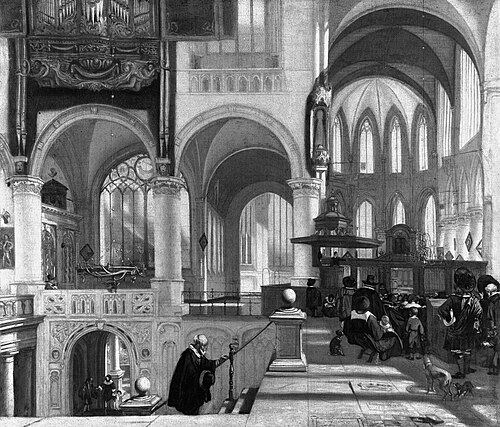 Interior of a Gothic Church, 1668, Emanuel de Witte