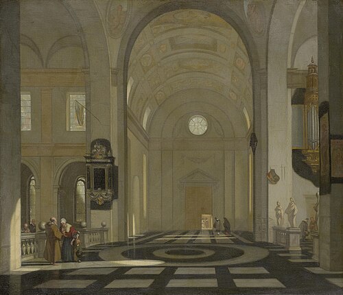 Interior of a Baroque Church, 1660, Emanuel de Witte