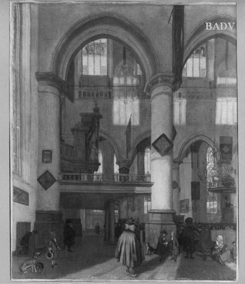 Interior of a church, 1642, Emanuel de Witte