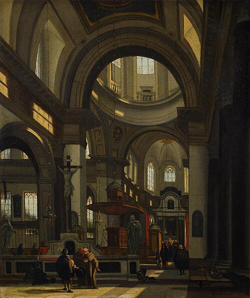 Innenansicht einer barocken Kirche, 1685, Emanuel de Witte