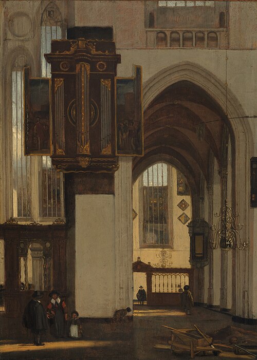Interior of a Gothic church, 1700, Emanuel de Witte