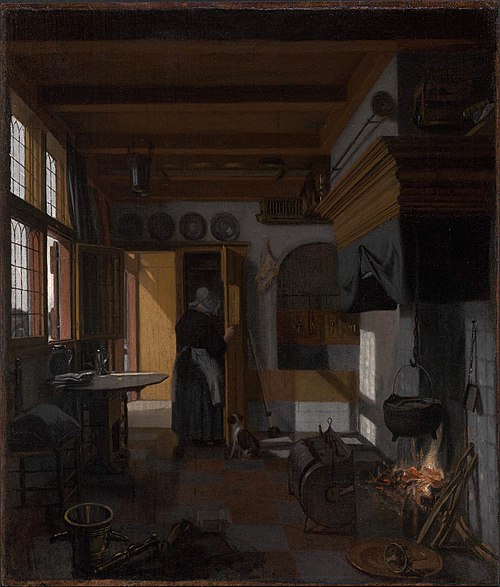 Kitchen Interior, 1665, Emanuel de Witte