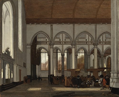 Interior of the Oude Kerk, Amsterdam, 1659, Emanuel de Witte