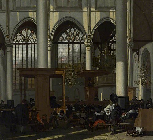 The Interior of the Oude Kerk, Amsterdam, 1660, Emanuel de Witte
