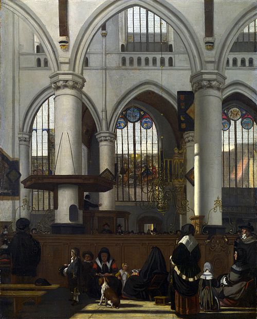 The Interior of the Oude Kerk, Amsterdam, 1660, Emanuel de Witte