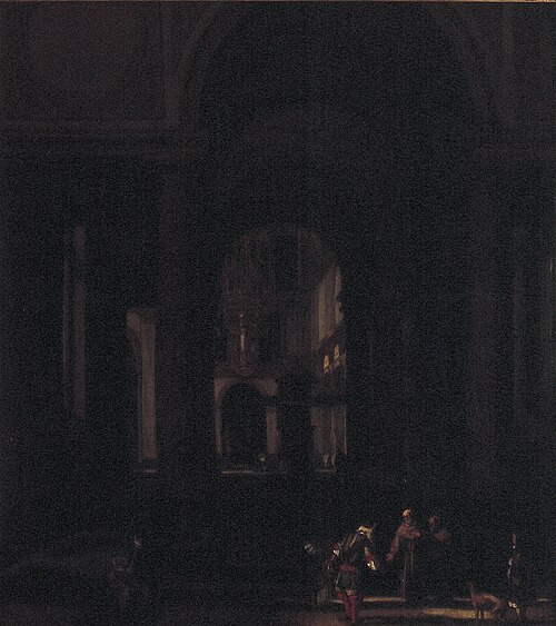 Interieur van een Renaissance kerk, 1666, Emanuel de Witte