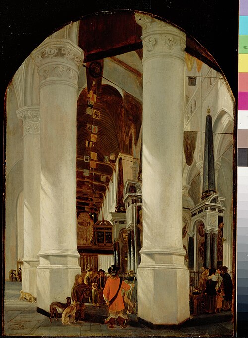 The Nieuwe Kerk at Delft with the Tomb of Willem the Silent, 1650, Emanuel de Witte