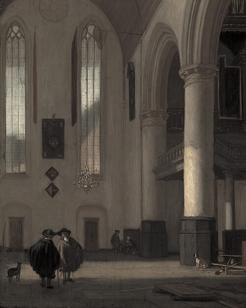 Interior of a Protestant Church, 1677, Emanuel de Witte