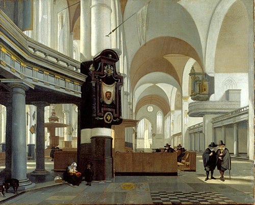 Innenansicht der Oude Kerk in Amsterdam, 1660, Emanuel de Witte