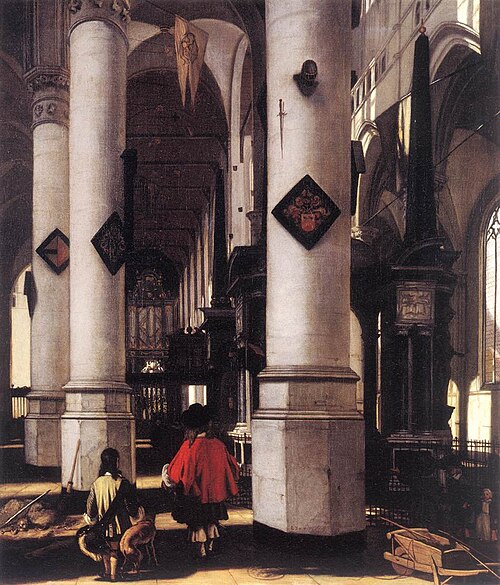 Innenansicht der Nieuwe Kerk in Delft, 1664, Emanuel de Witte