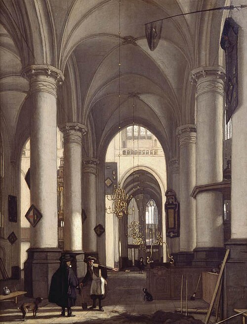 Intérieur d'église gothique, 1679, Emanuel de Witte