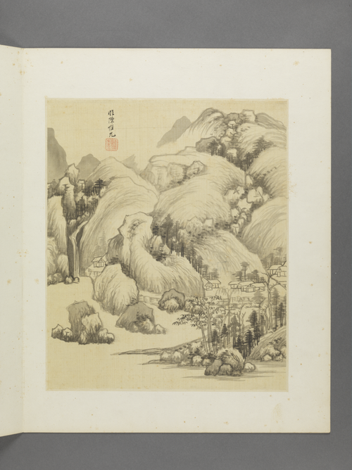 王鉴仿古山水册, , Wang Jian