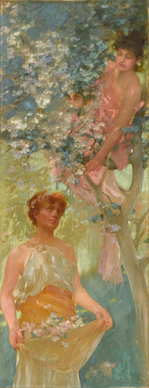 Among the Blossoms, 1880, Henry Siddons Mowbray