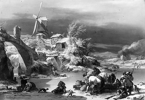 Gloomy winter landscape, 1665, Nicolaes Pieterszoon Berchem