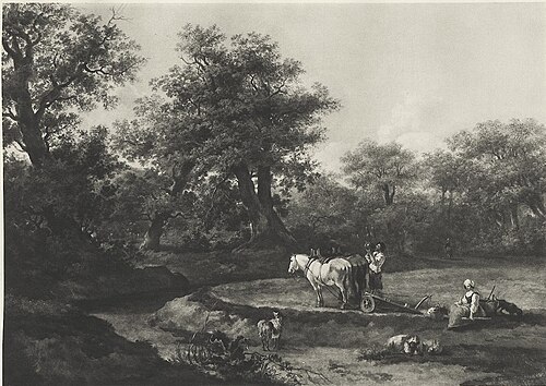 Plowing farmer in a field, , Nicolaes Pieterszoon Berchem