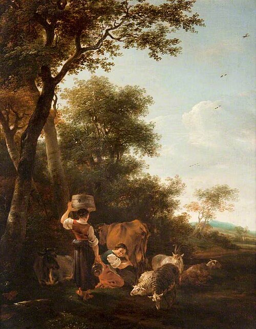 Milkmaids and Cattle by a Spinney, 1645, Nicolaes Pieterszoon Berchem