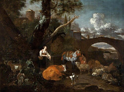 Landscape with Figures and Animals, , Nicolaes Pieterszoon Berchem