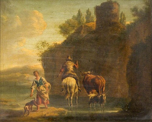 Landscape with Figures and Cattle, , Nicolaes Pieterszoon Berchem