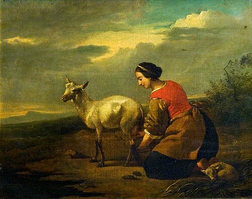 Woman Milking a Ewe, , Nicolaes Pieterszoon Berchem