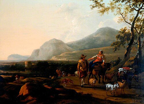 Landscape with a Shepherd and His Flock, , Nicolaes Berchem