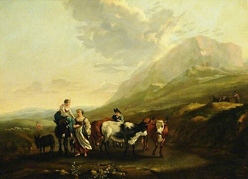 Landscape with Figures and Cattle, , Nicolaes Pieterszoon Berchem