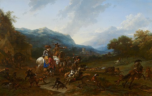 Chasse au sanglier, 1659, Nicolaes Berchem