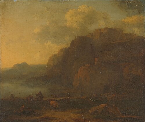 Italian landscape, 1666, Nicolaes Pieterszoon Berchem