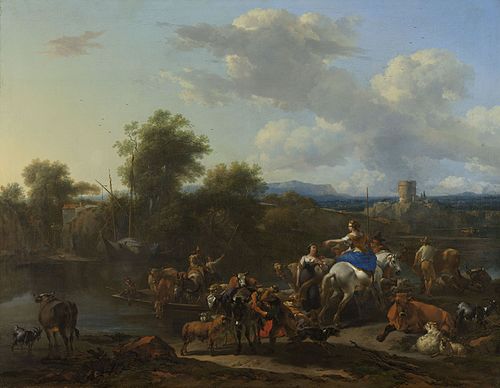 The Cattle Ferry, 1655, Nicolaes Pieterszoon Berchem