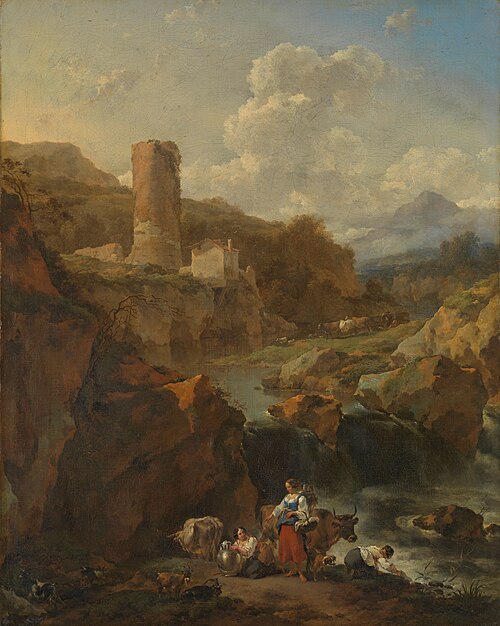 Italian landscape, 1656, Nicolaes Pieterszoon Berchem