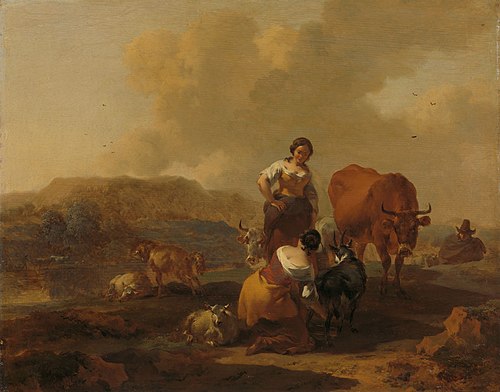Italian landscape, 1669, Nicolaes Pieterszoon Berchem