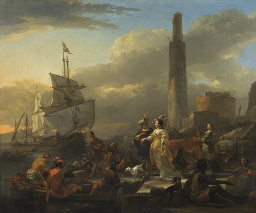 A Harbour Scene, 1665, Nicolaes Pieterszoon Berchem