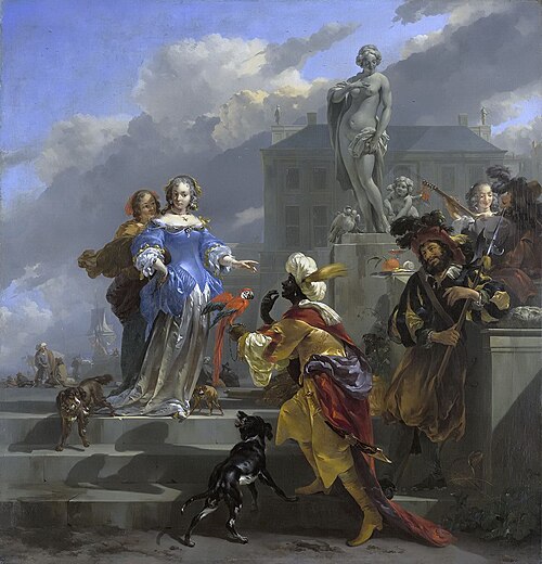 Compagnie galante sur un quai, 1660, Nicolaes Berchem